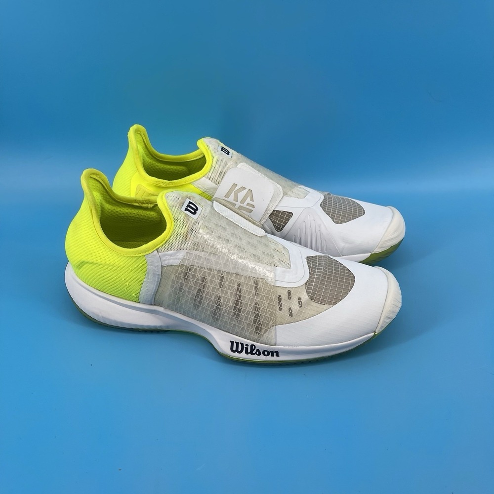 Men's Wilson Kaos Mirage Tennis Shoes White Neon Yellow US 8 EU 41⅓